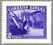 Spain 1938 Army 2 CTS Violet Edifil 849A. España 849a. Uploaded by susofe